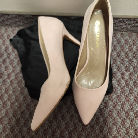 Light pink suede 3 inch pumps - Picture 3 of 4